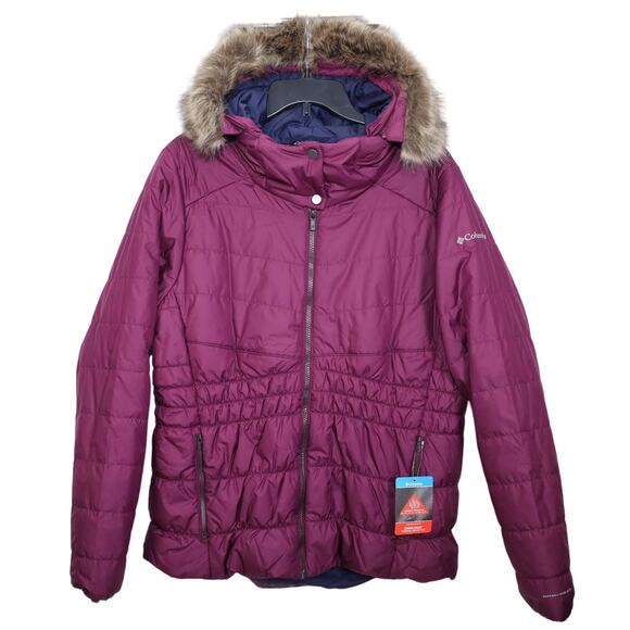 Columbia Sparks Lake II Women's Puffer Jacket with Hood-Medium-Marionberry-NWT - Picture 2 of 11